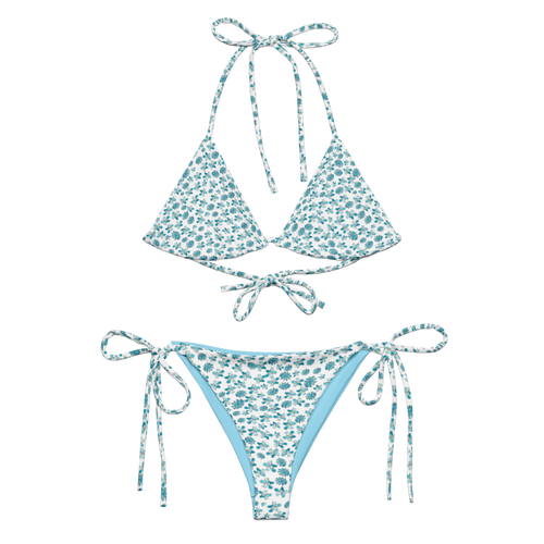 Bleu Désir string bikini